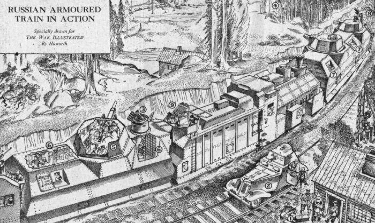 Creative armored train coloring book