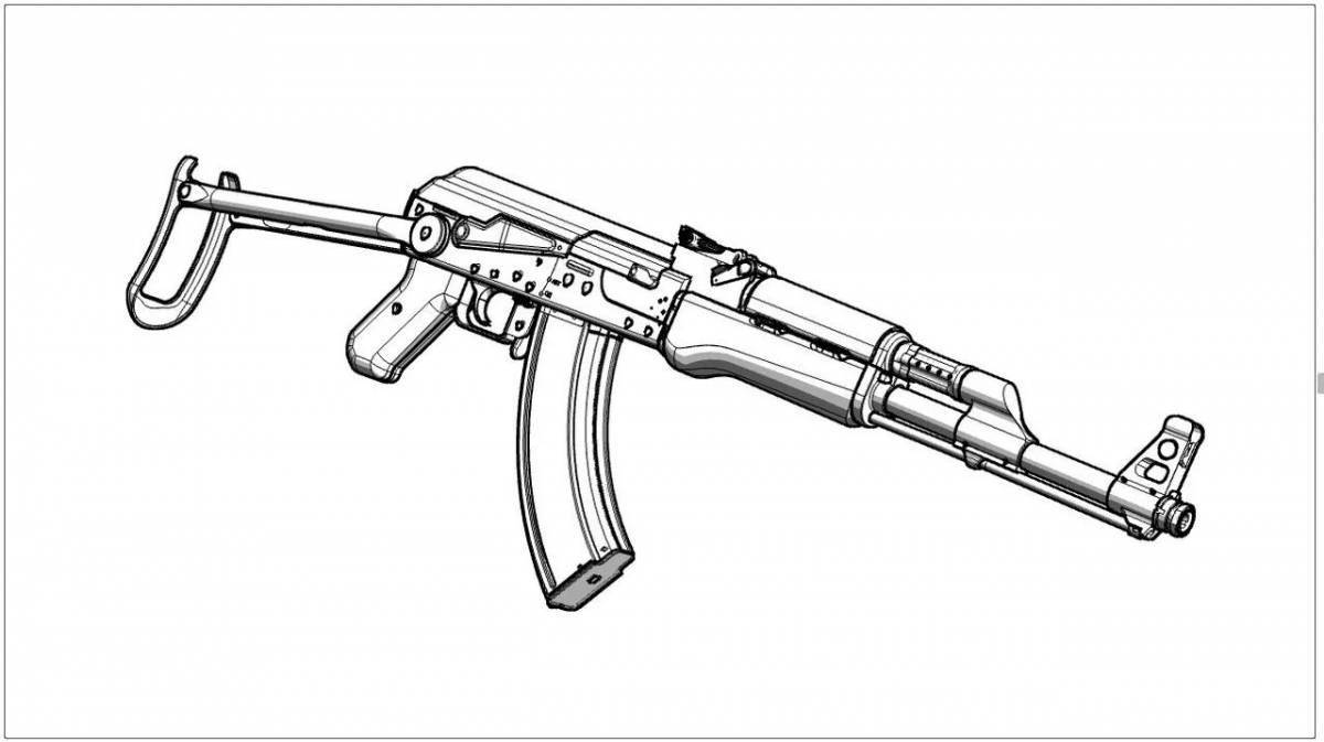 Очаровательная раскраска ак-47