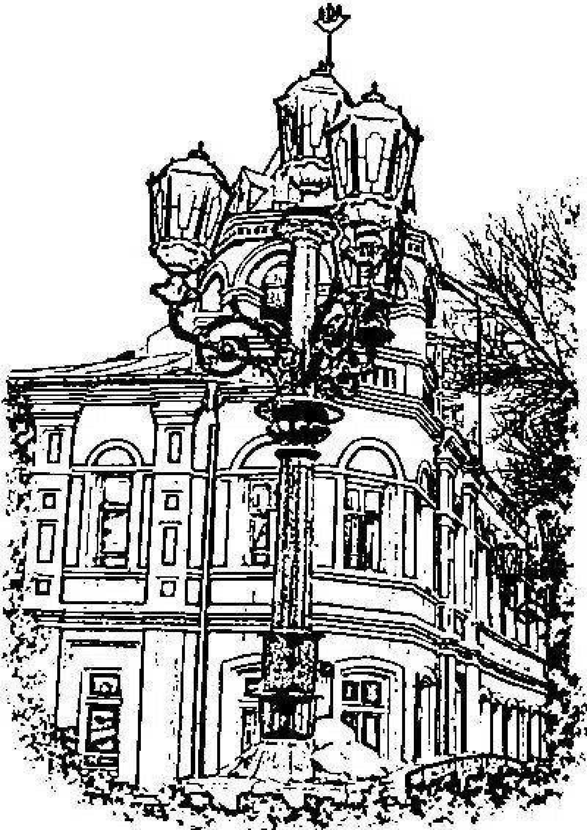 Coloring book glowing voronezh