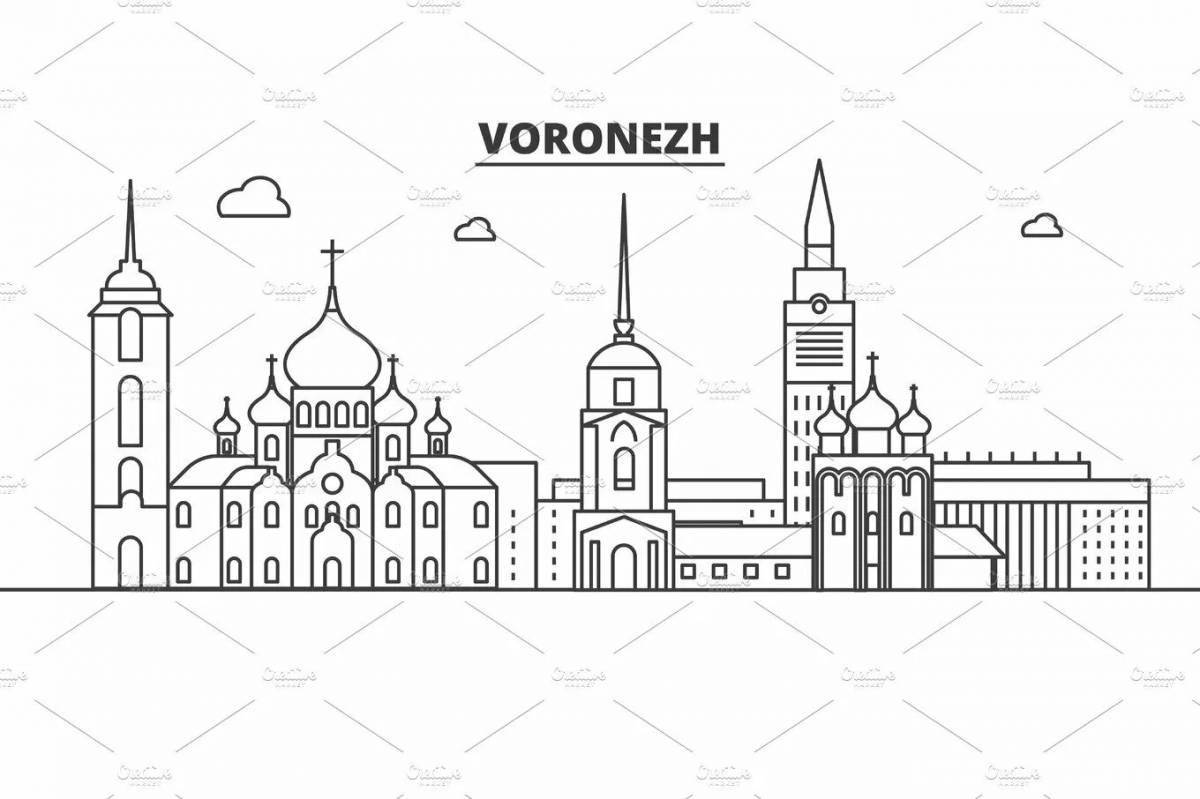 Coloring page dazzling voronezh