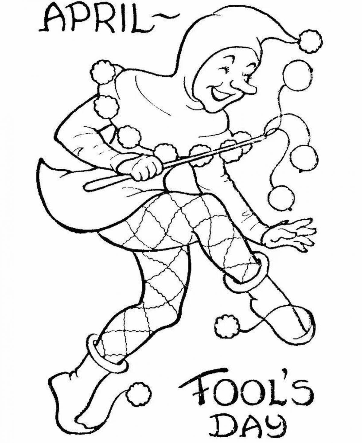 Live jester coloring book