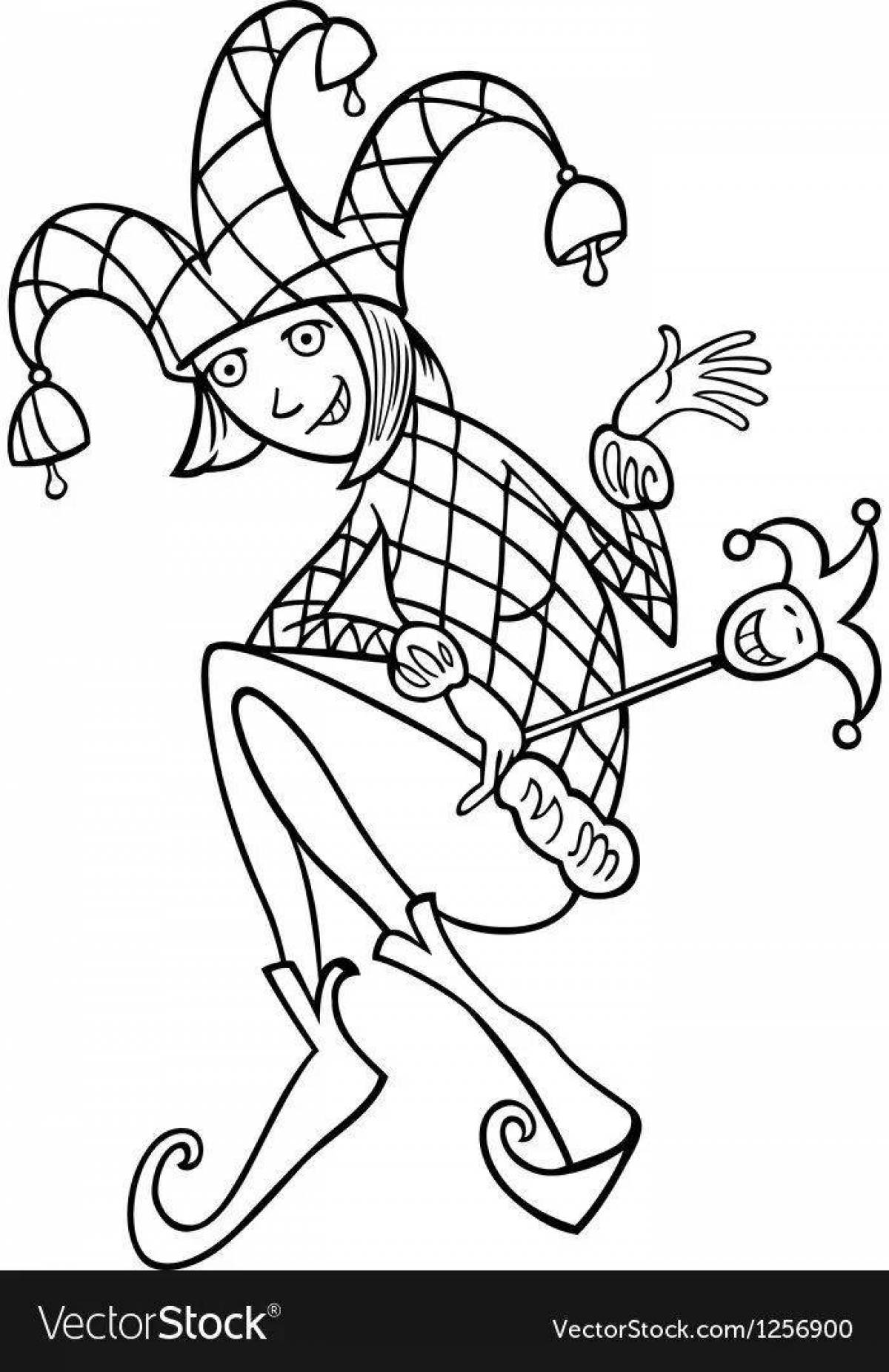 Coloring book gift jester