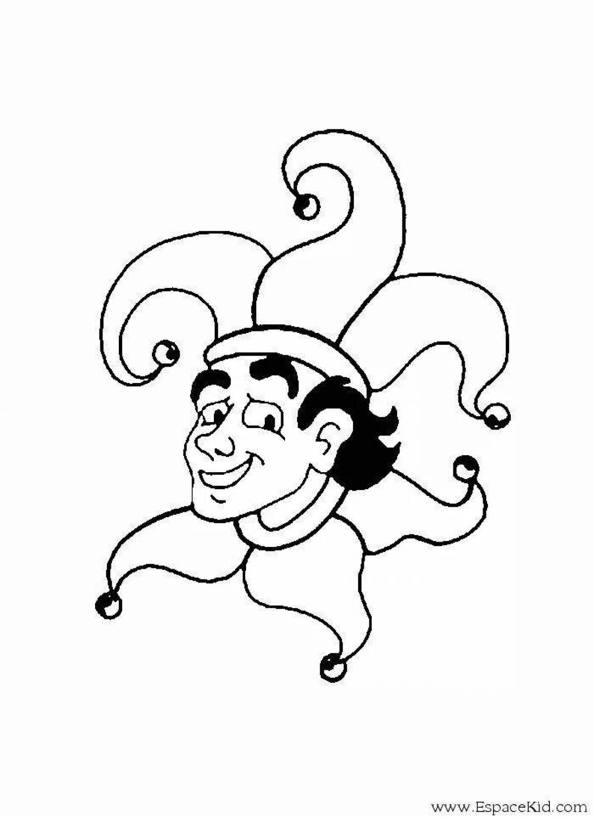 Fearless jester coloring page