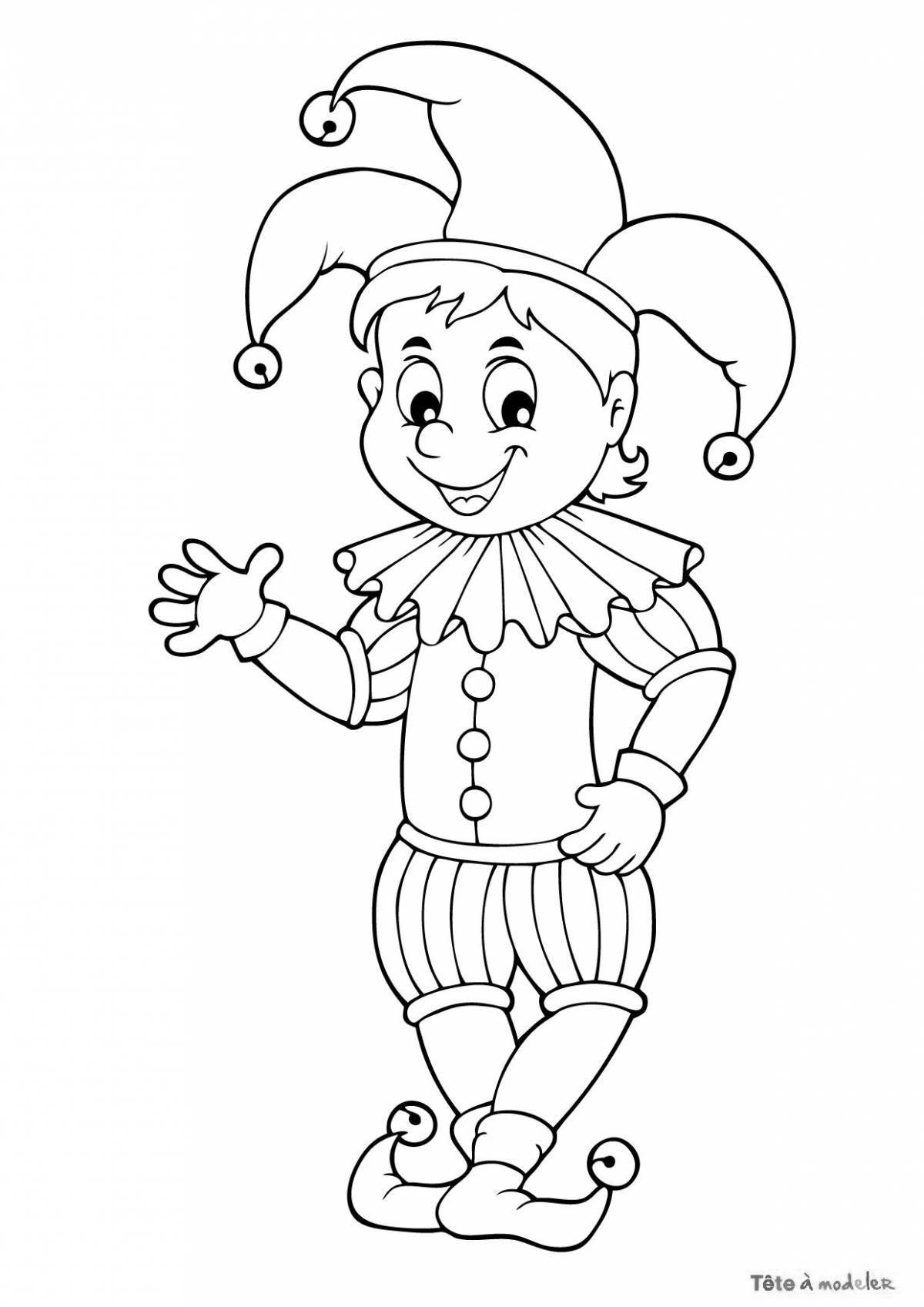 Coloring book dazzling jester