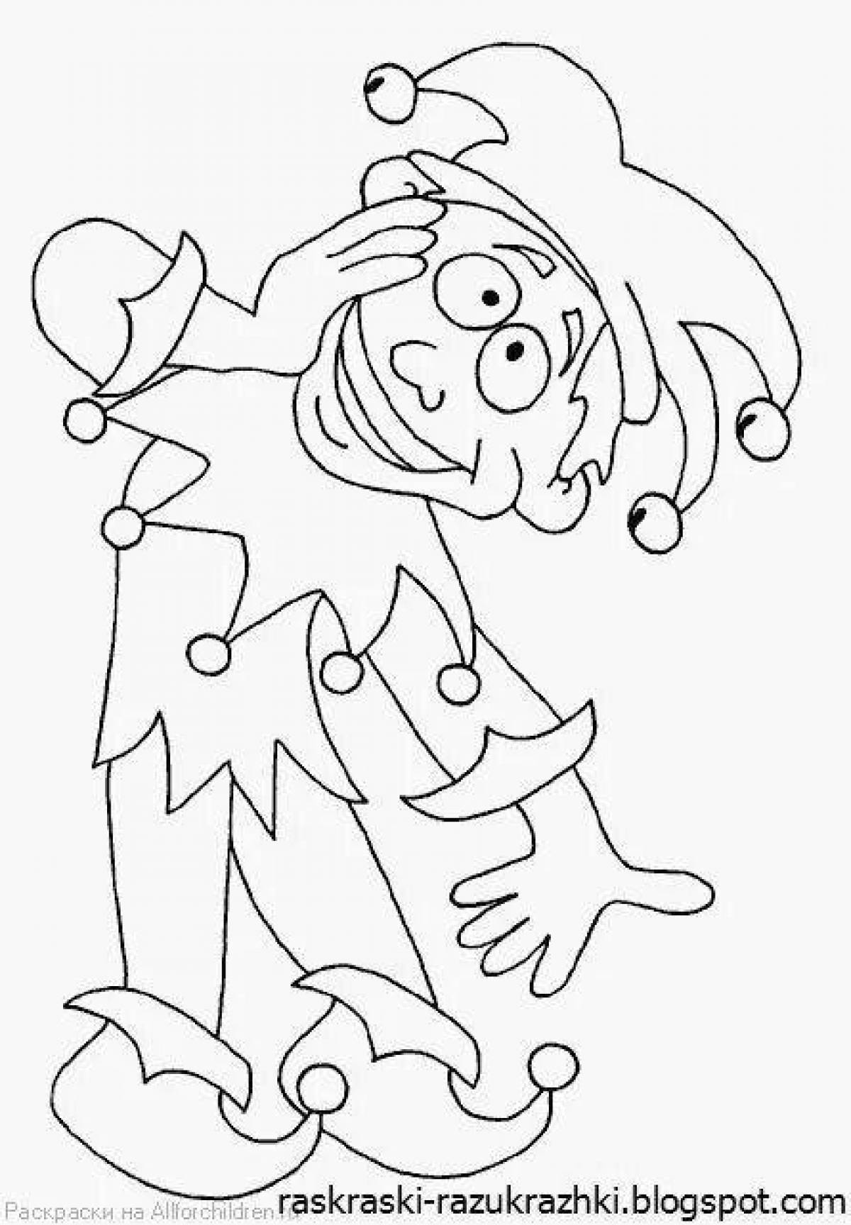 Coloring book shining jester