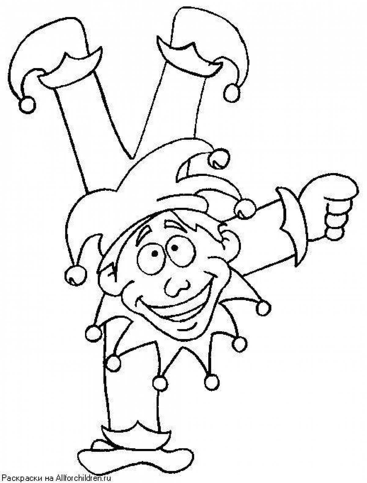 Glamour jester coloring page