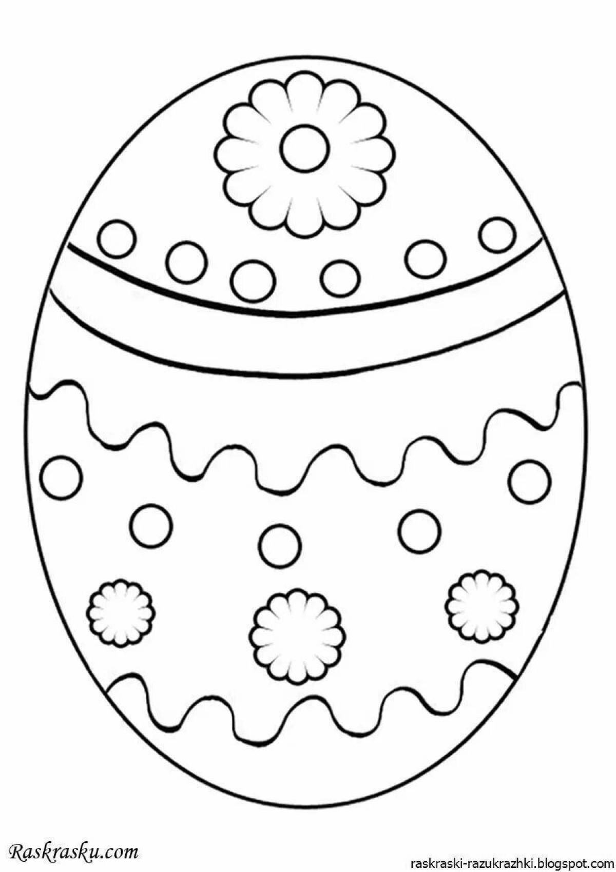 Сказочная страница раскраски яичек
