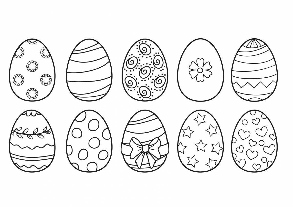 Потрясающая страница раскраски яичек