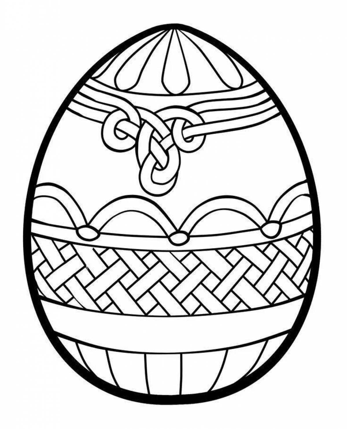 Анимированная страница раскраски яичек