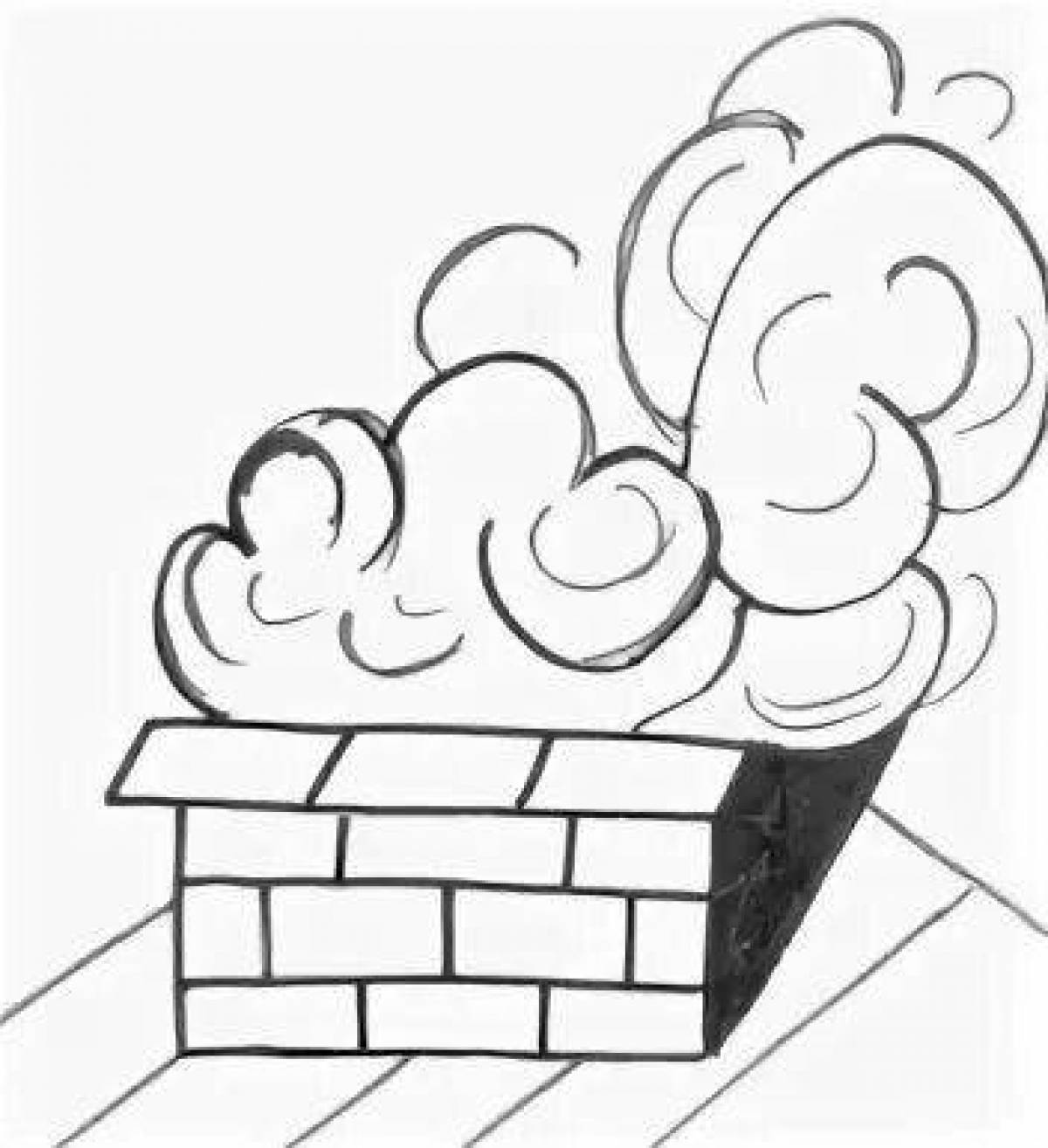 Magic smoke coloring page