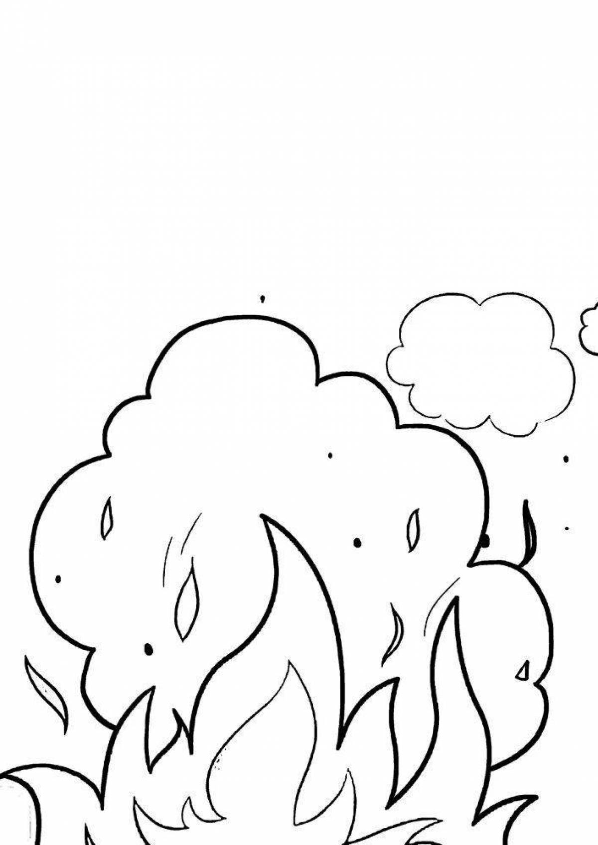 Mysterious smoke coloring page