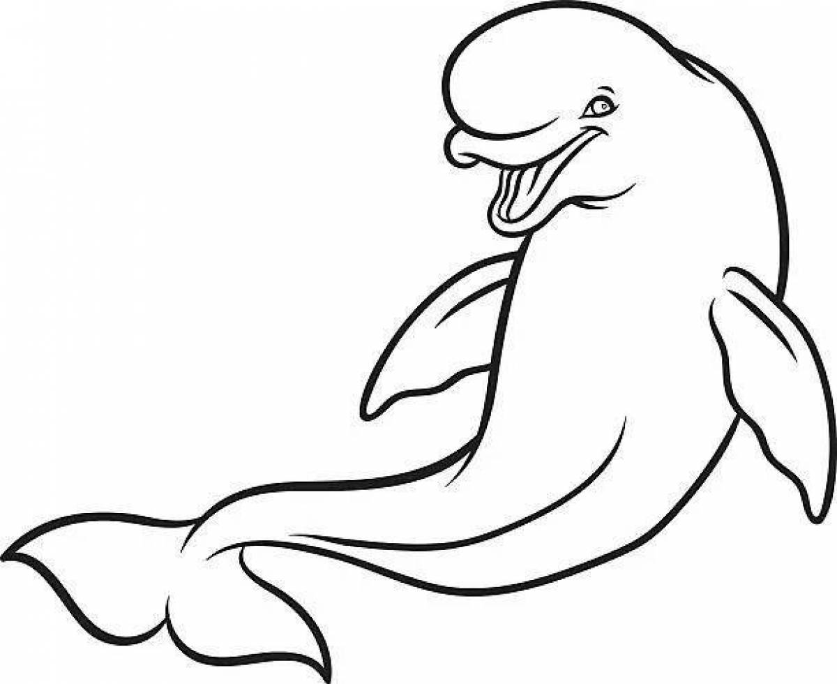 Coloring book generous white whale