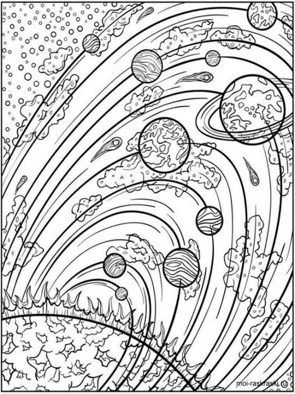 Great galaxy coloring book