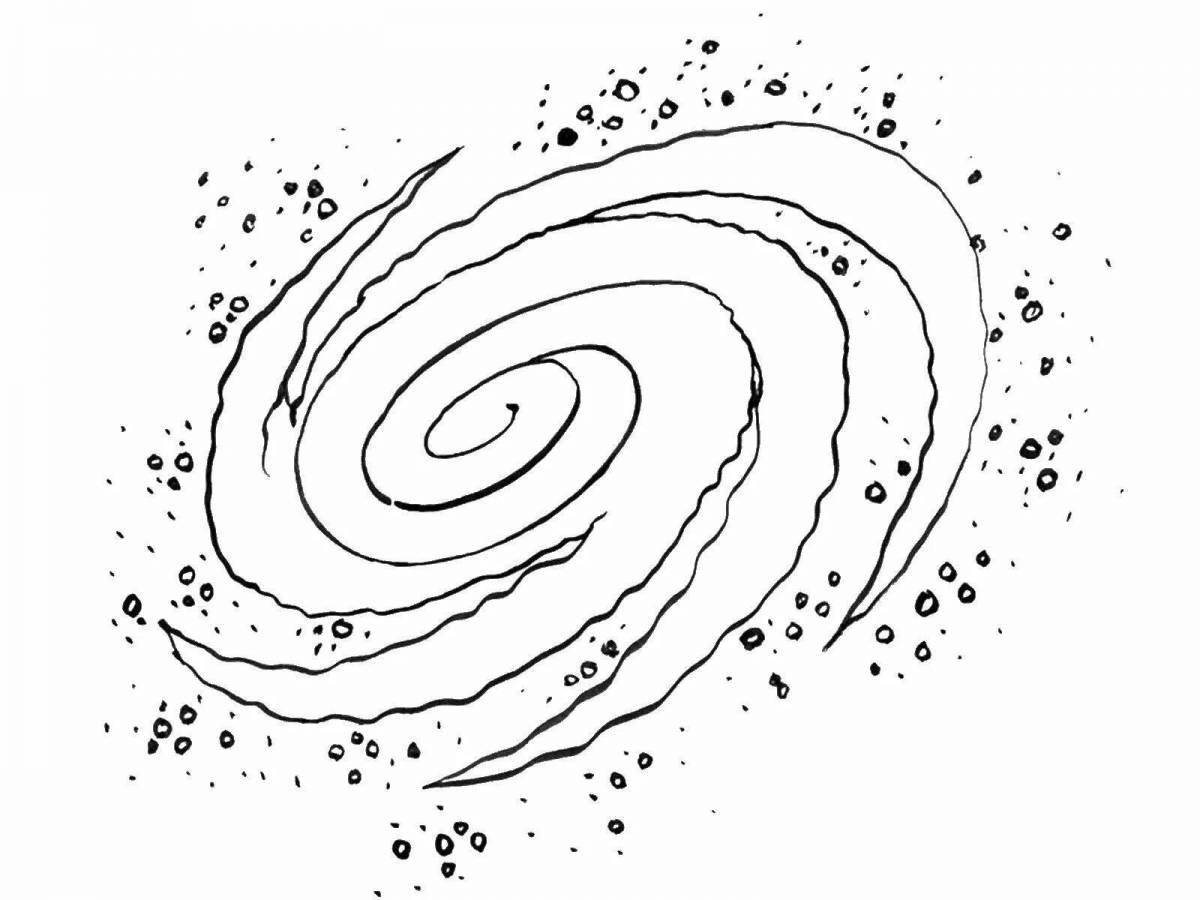 Мистическая раскраска галактики