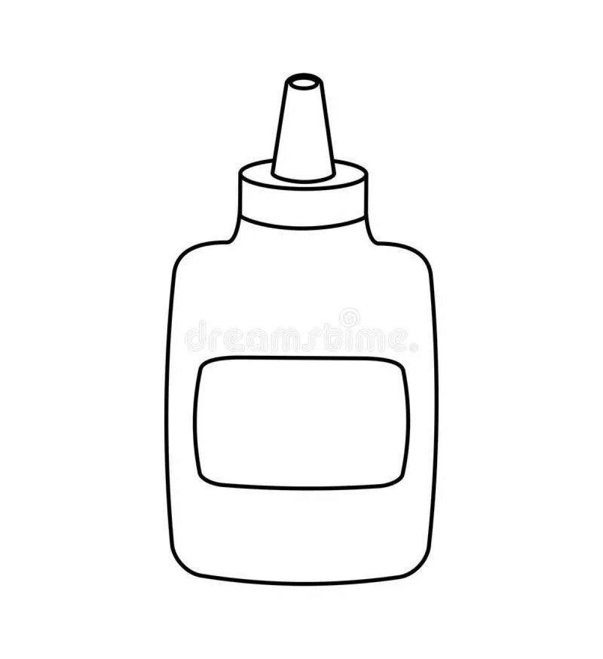 Greasy glue for coloring pages