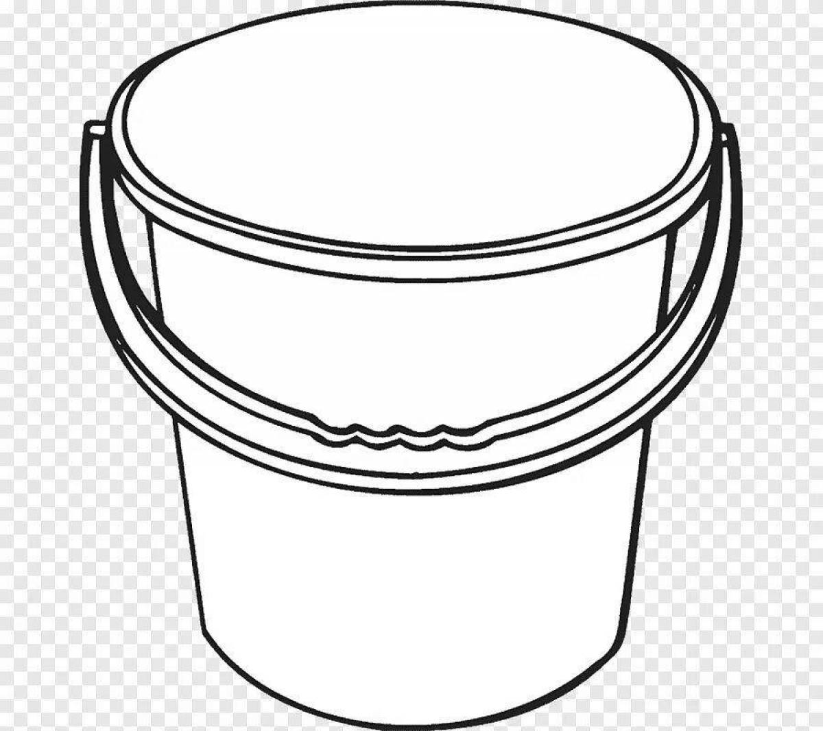 Exquisite bucket coloring page