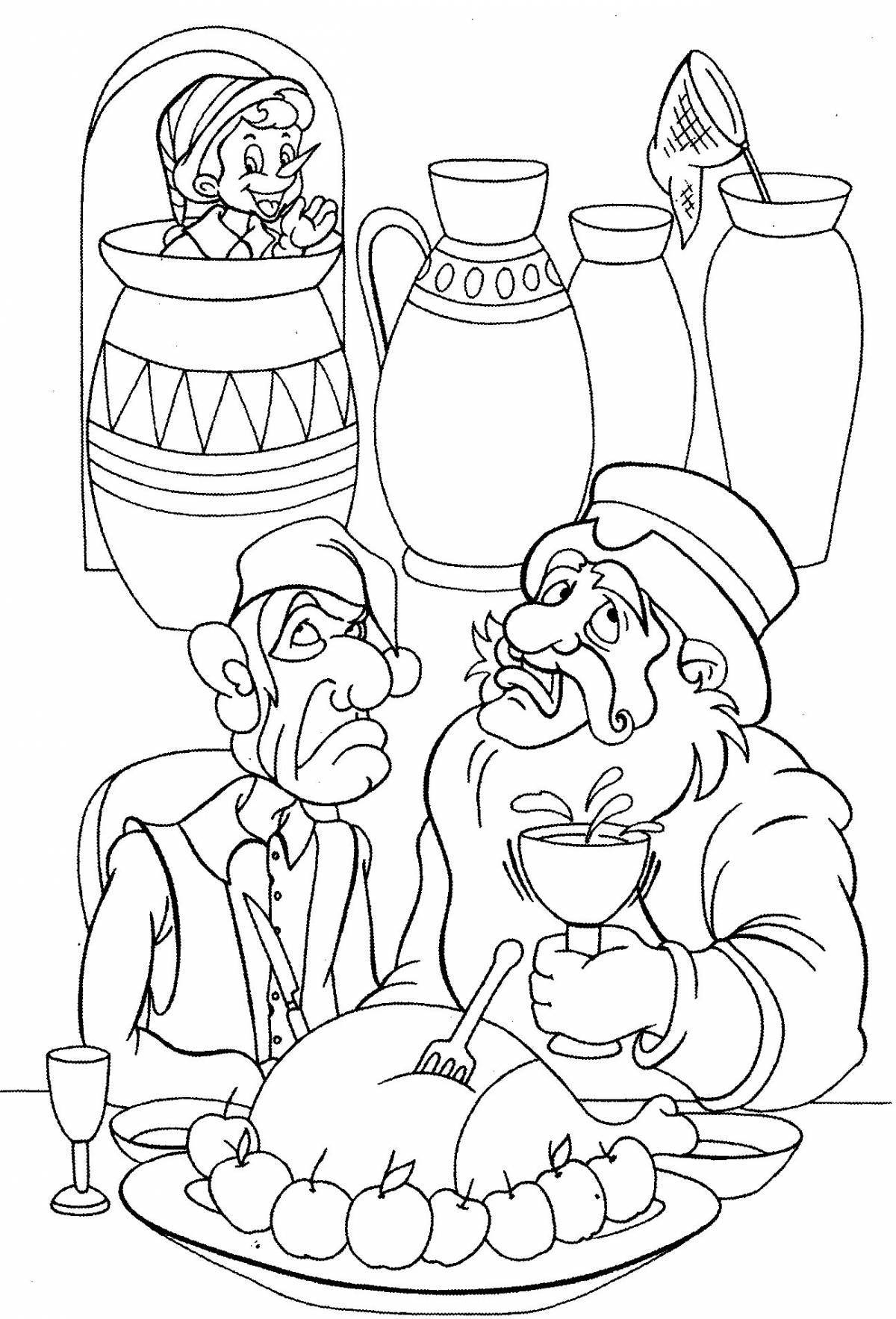 Coloring book joyful carabas