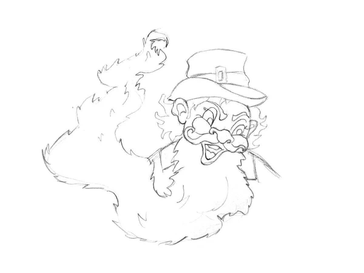 Раскраска великолепный карабас