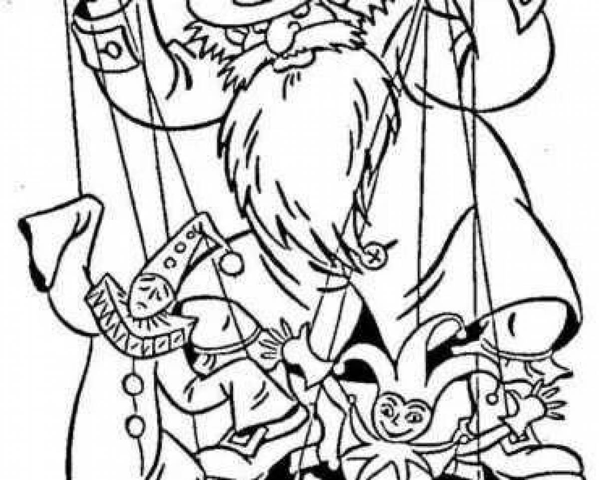 Потрясающая раскраска карабас