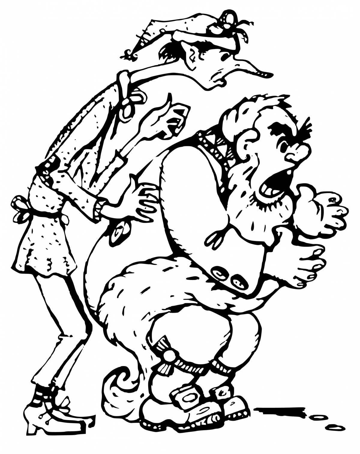 Неотразимый карабас раскраска