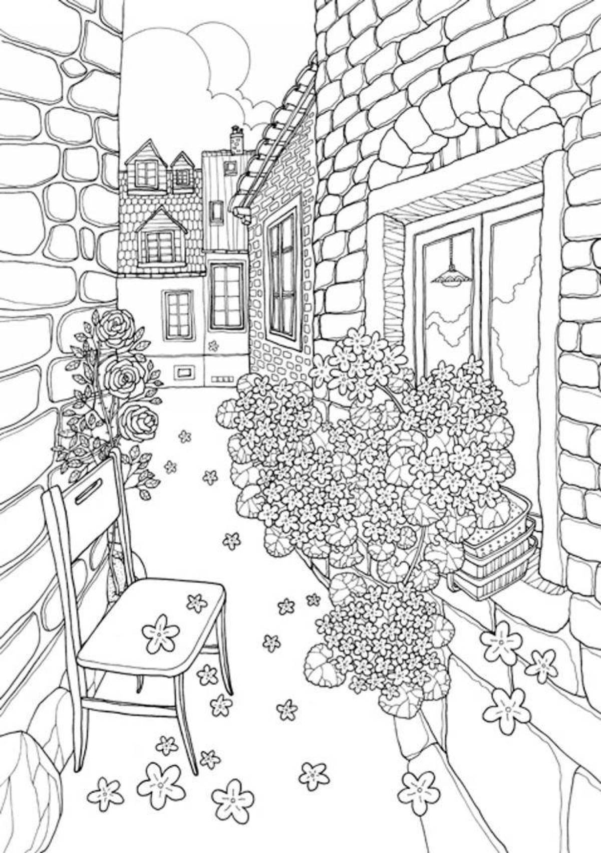 Joyful yard coloring book