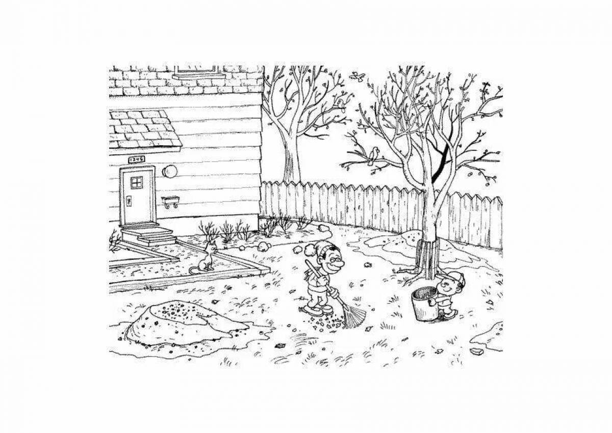 Merry yard coloring