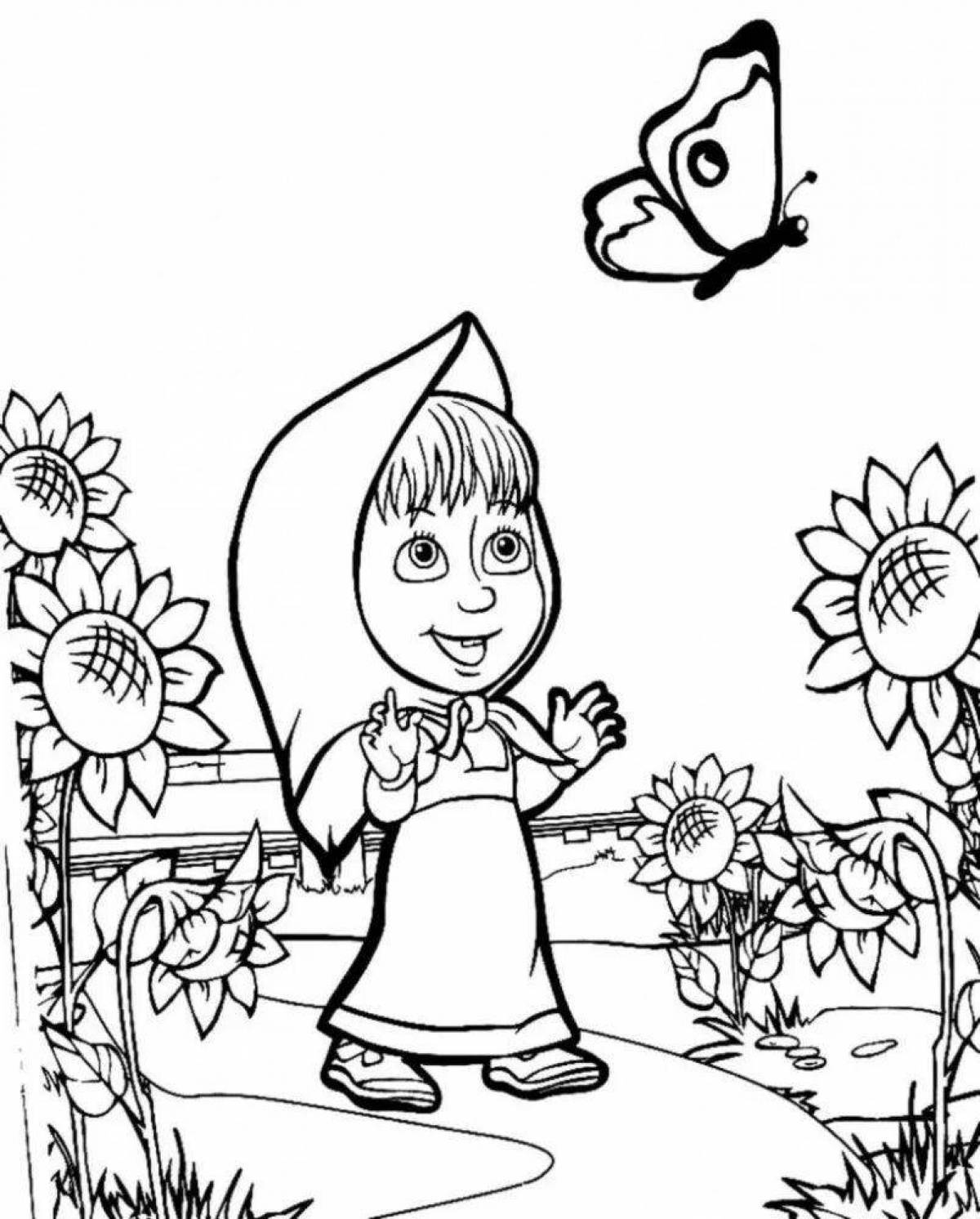 Charming masha coloring book