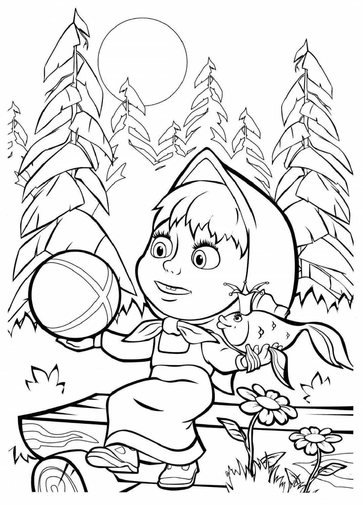 Magic masha coloring book