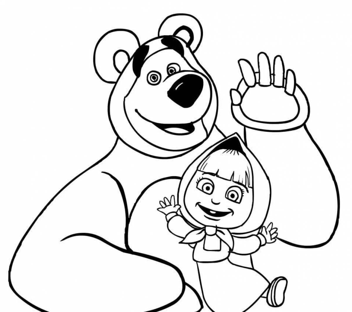 Fancy masha coloring book