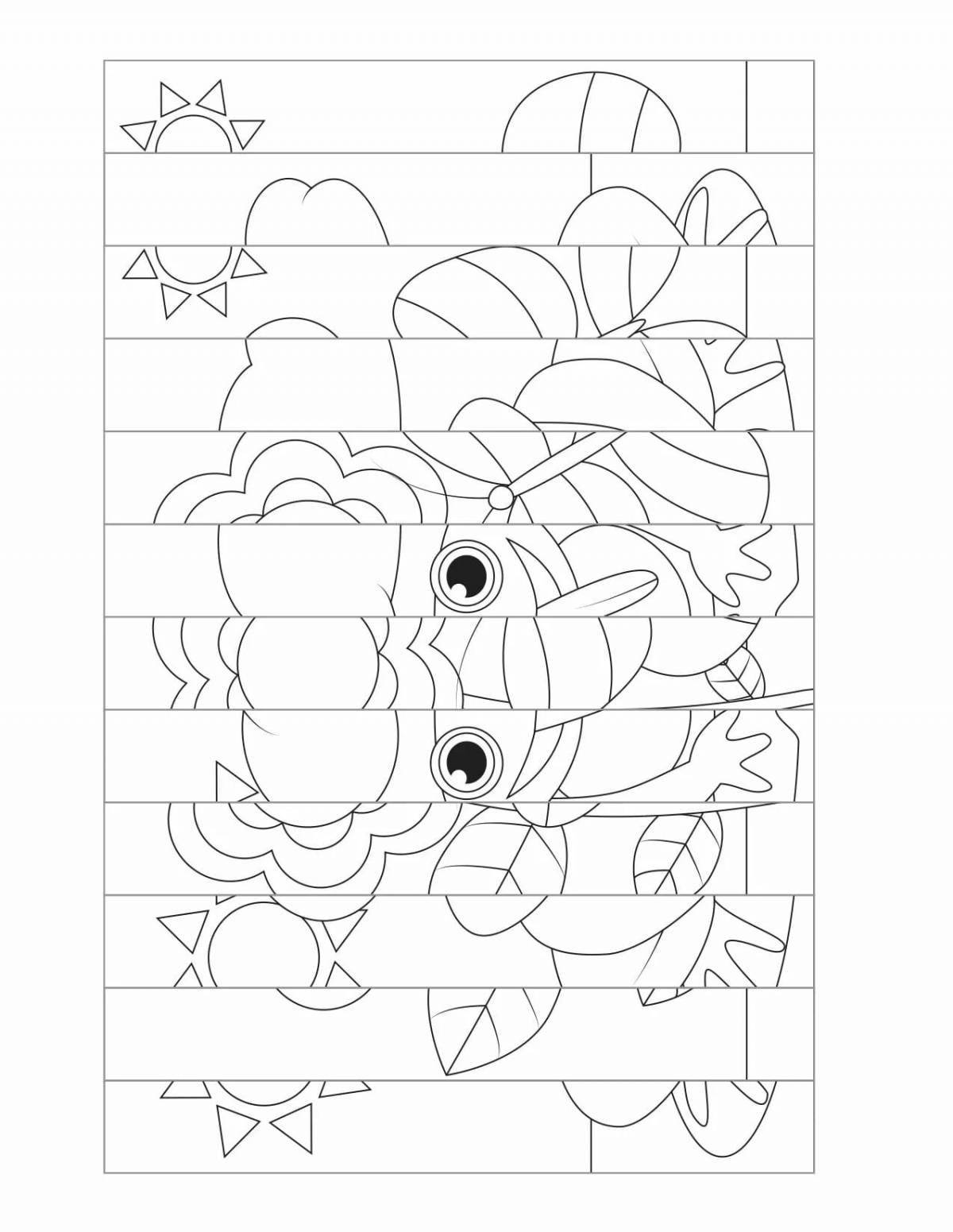 Colorful agamograph coloring page