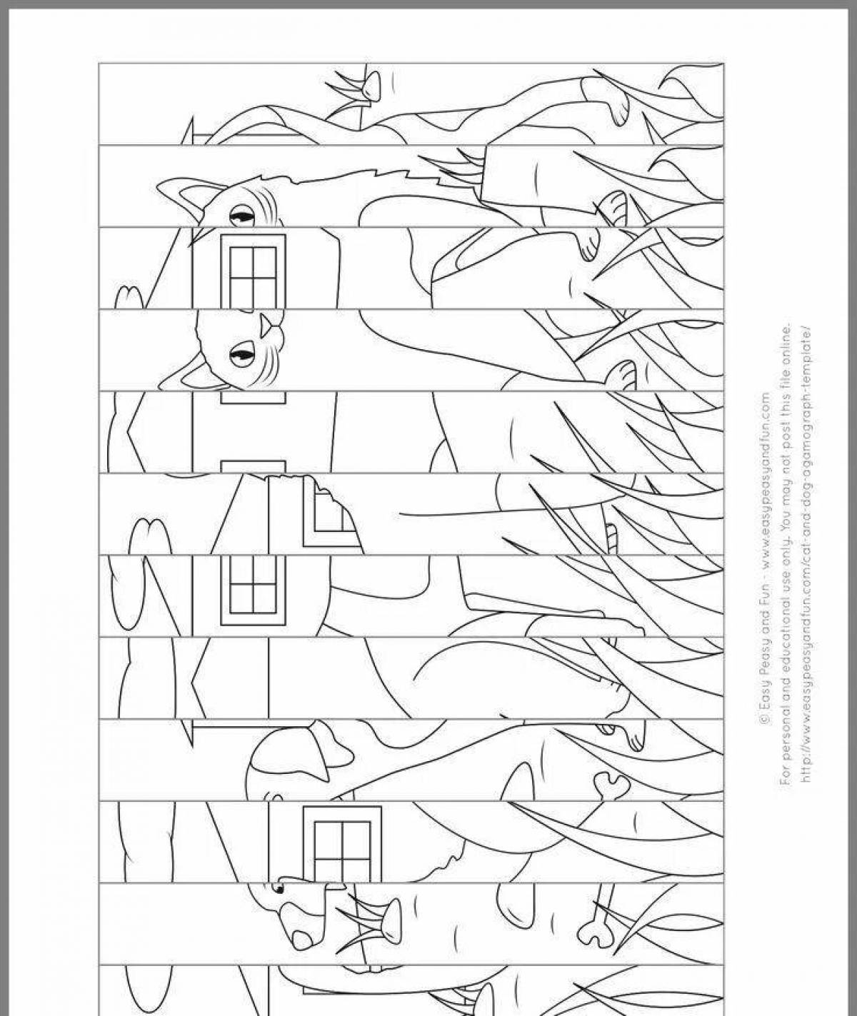 Coloring book striking agamograph