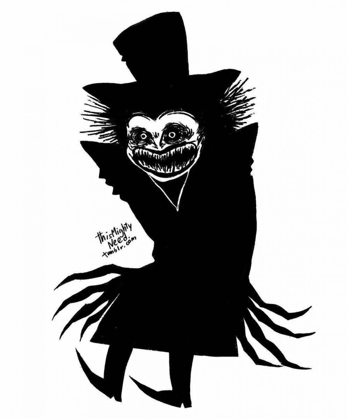 Sinister babadook coloring page