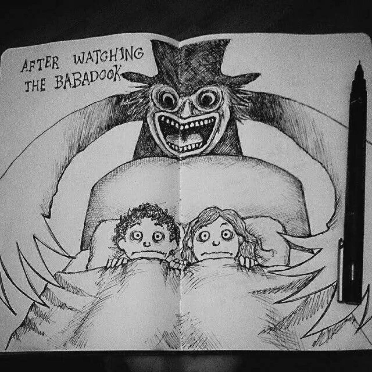 Nerving babadook coloring page