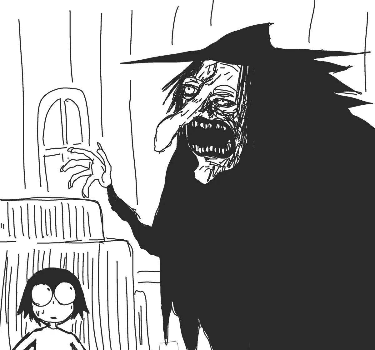 Coloring book terrible babadook