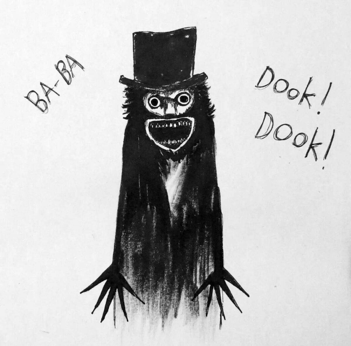 Coloring book scary babadook