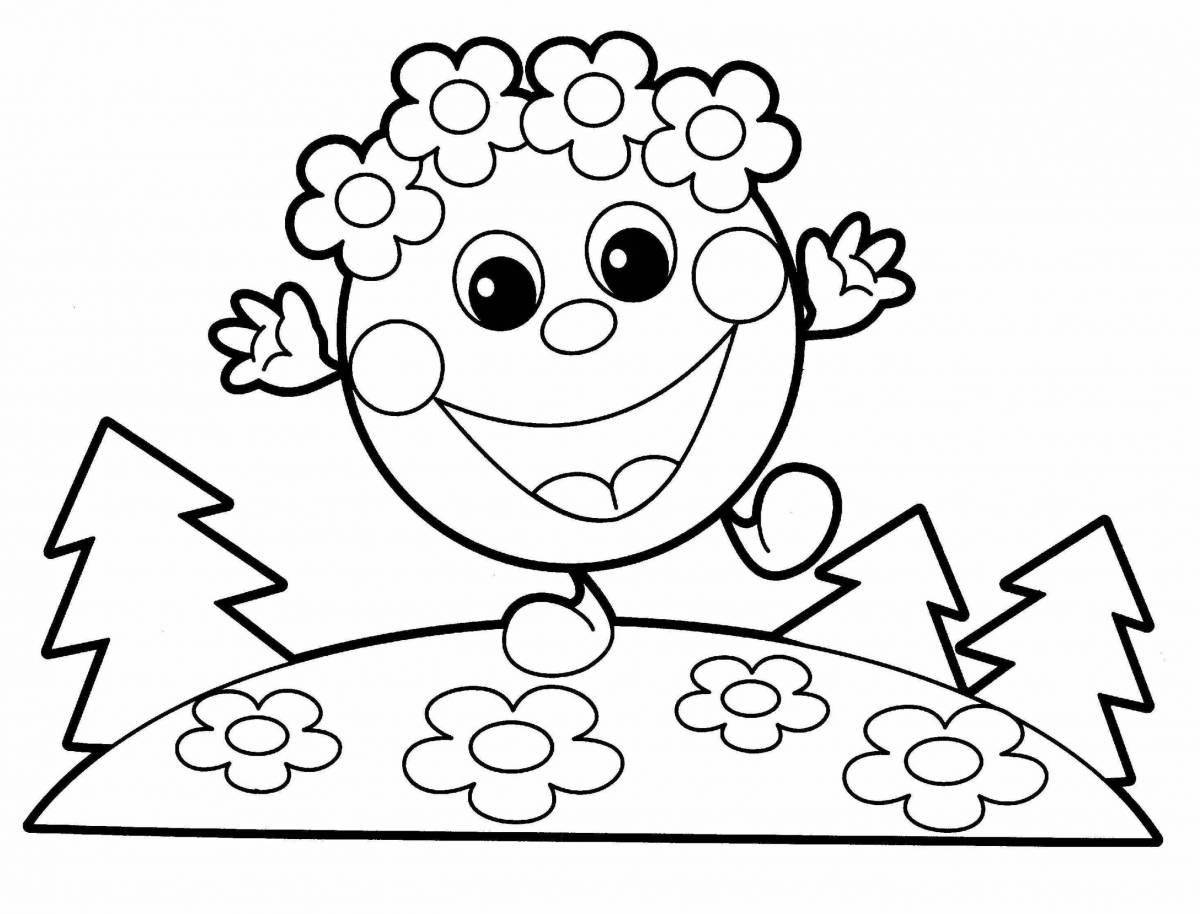 Glowing coloring page 4 5