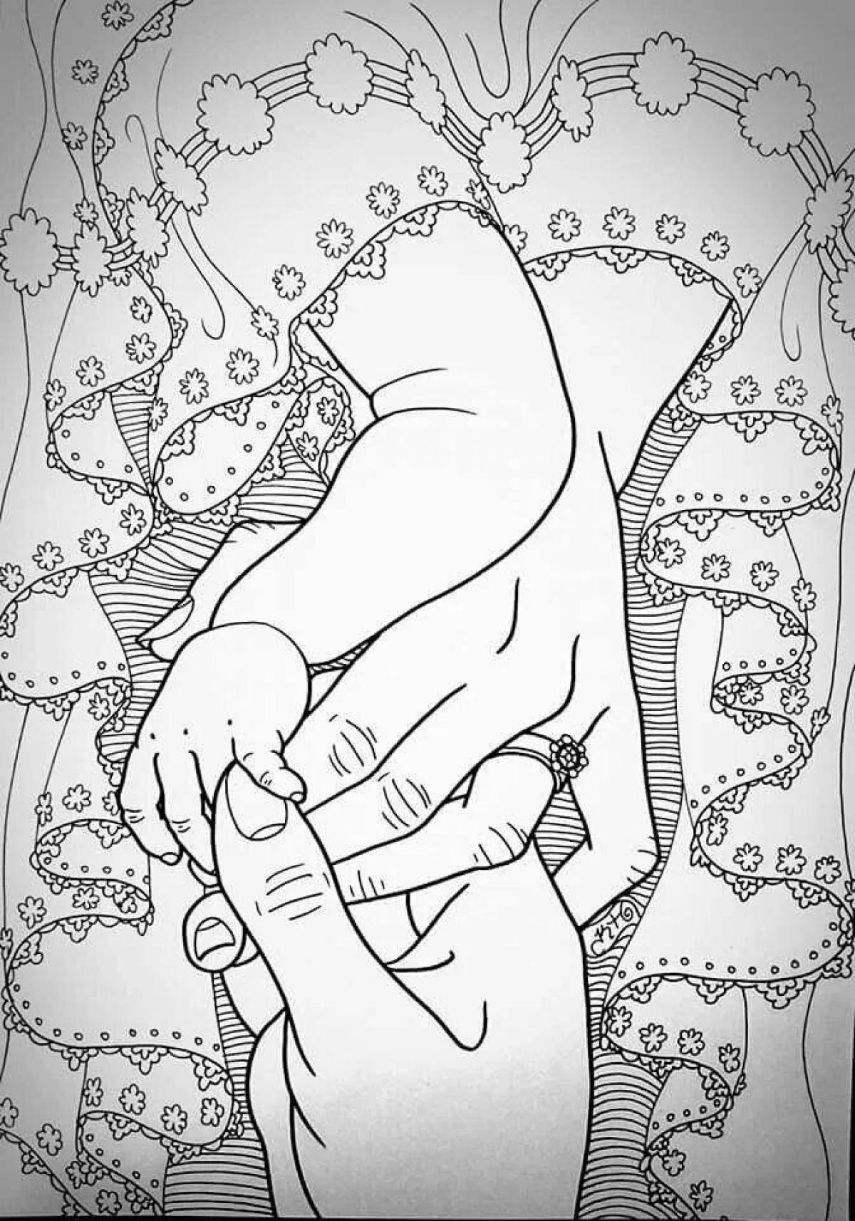Exalted pregnancy coloring page