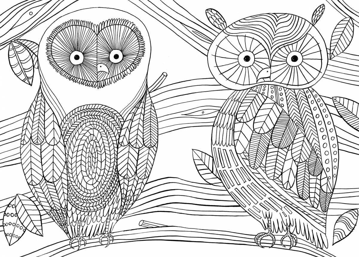 Relaxing psychological anti-stress coloring book