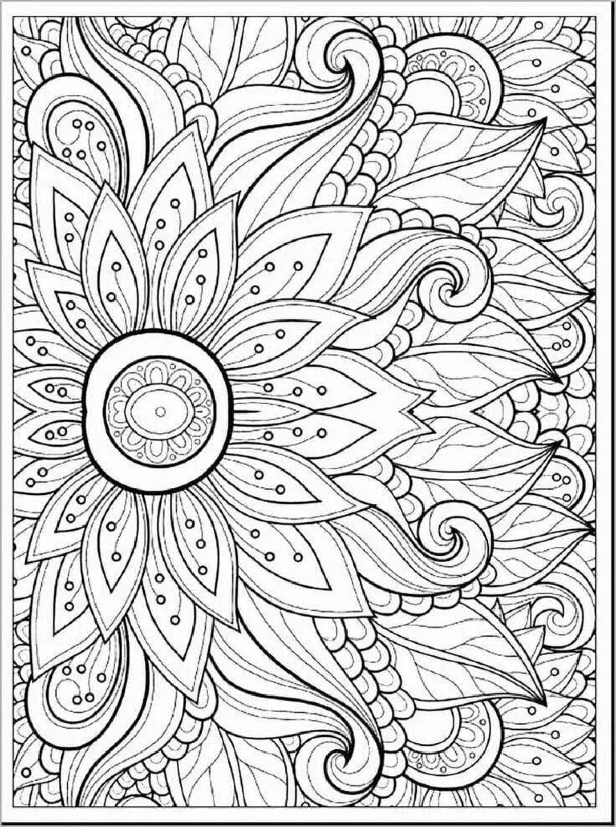 Soothing psychological anti-stress coloring book