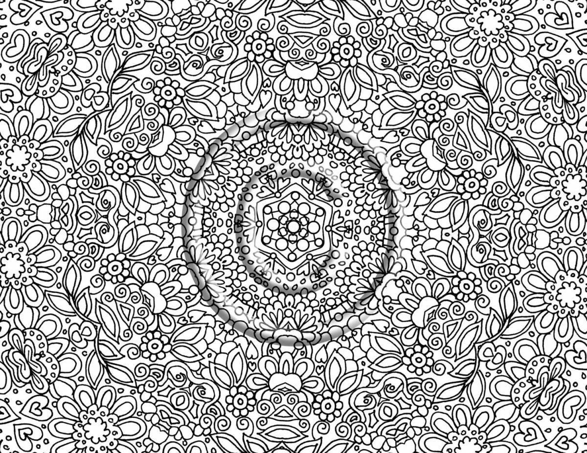 Bright psychological anti-stress coloring book