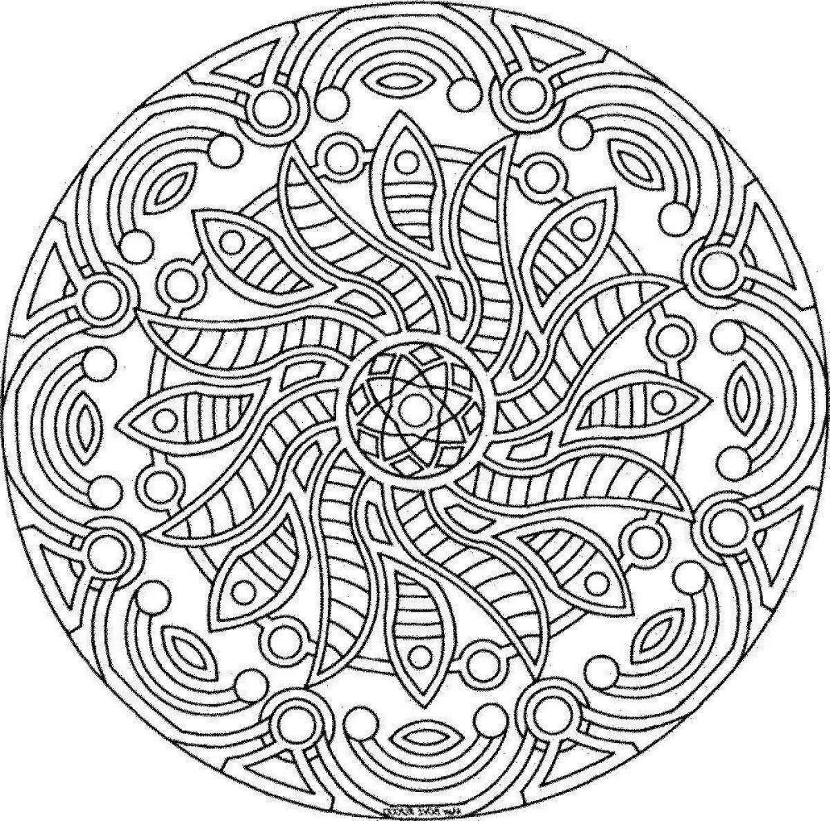 Stimulated psychological anti-stress coloring book