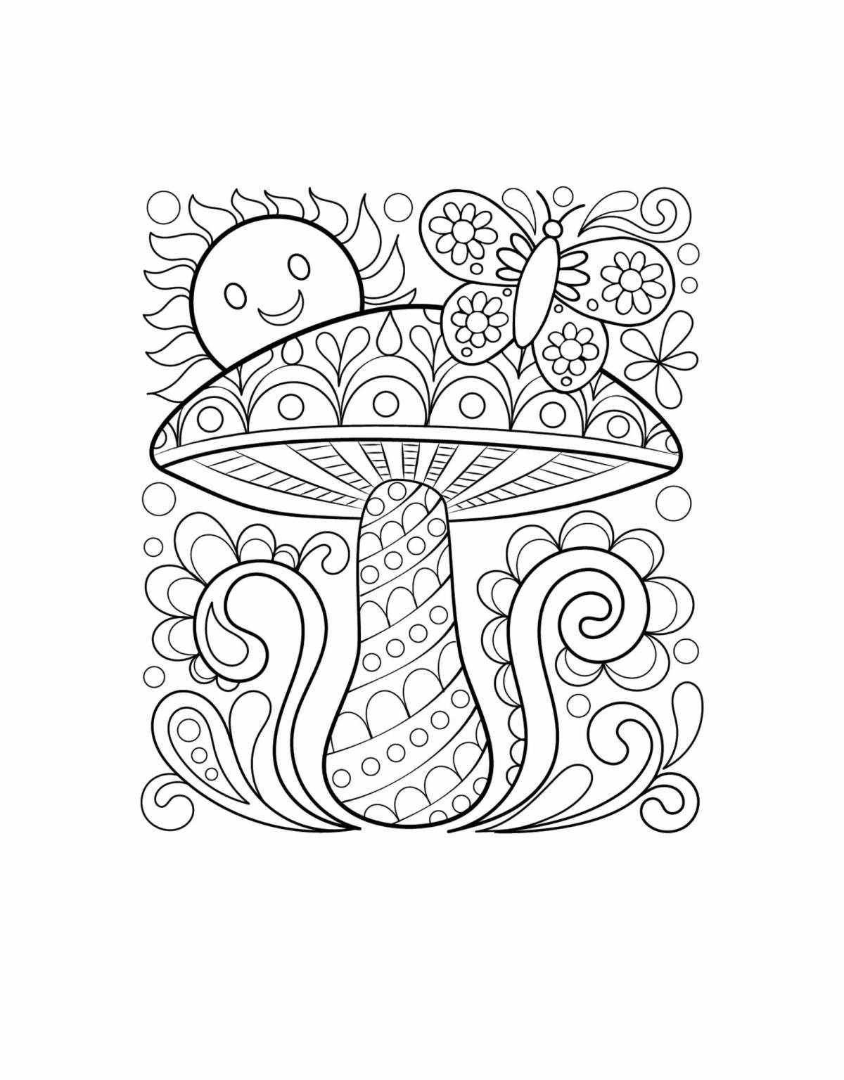 Exciting psychological anti-stress coloring book