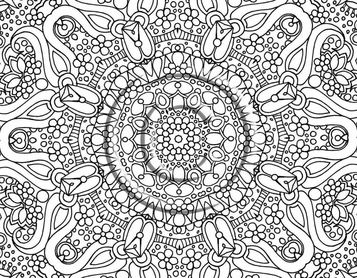 Radiant psychological anti-stress coloring book