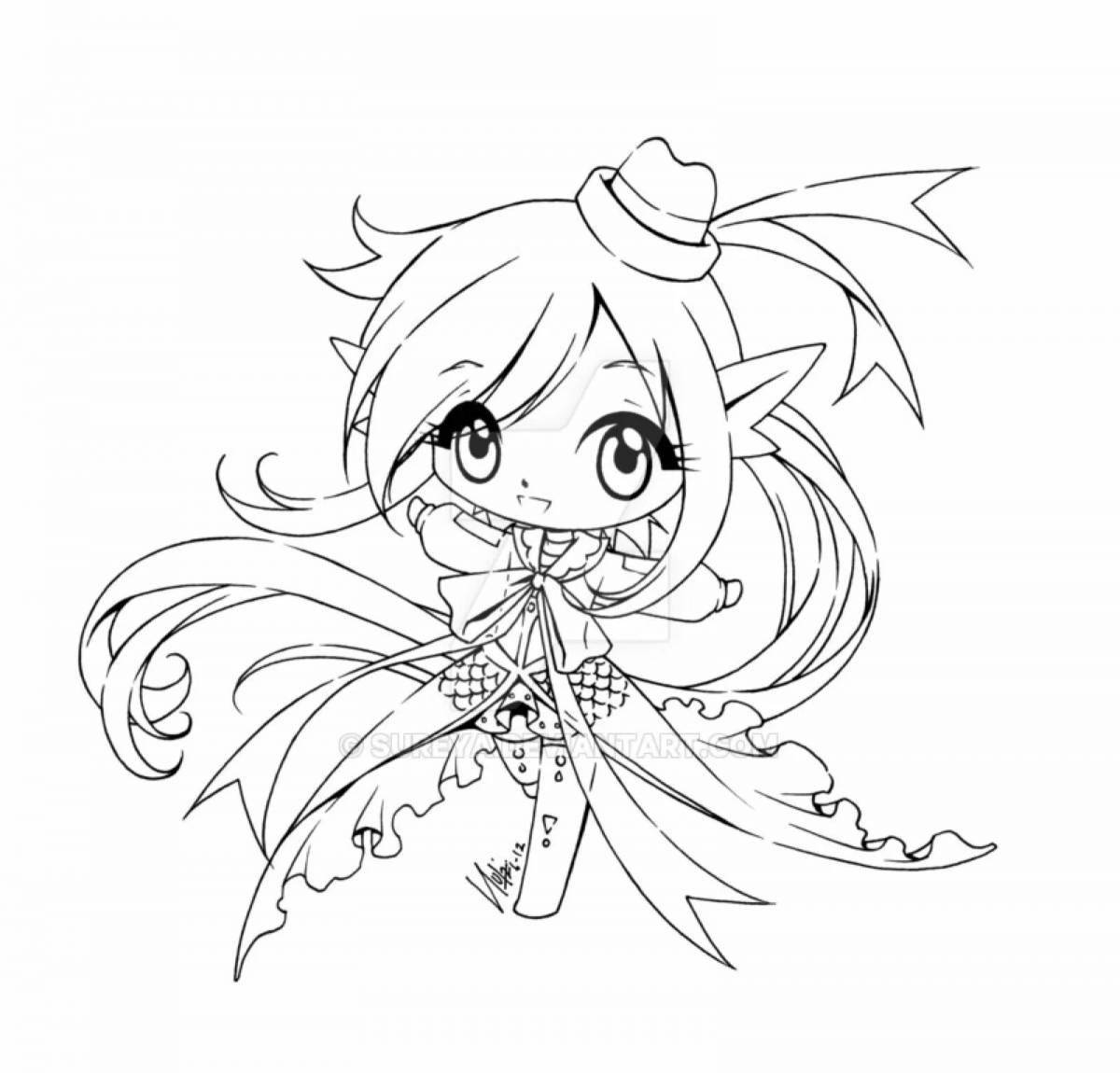 Charming chibi maker coloring book