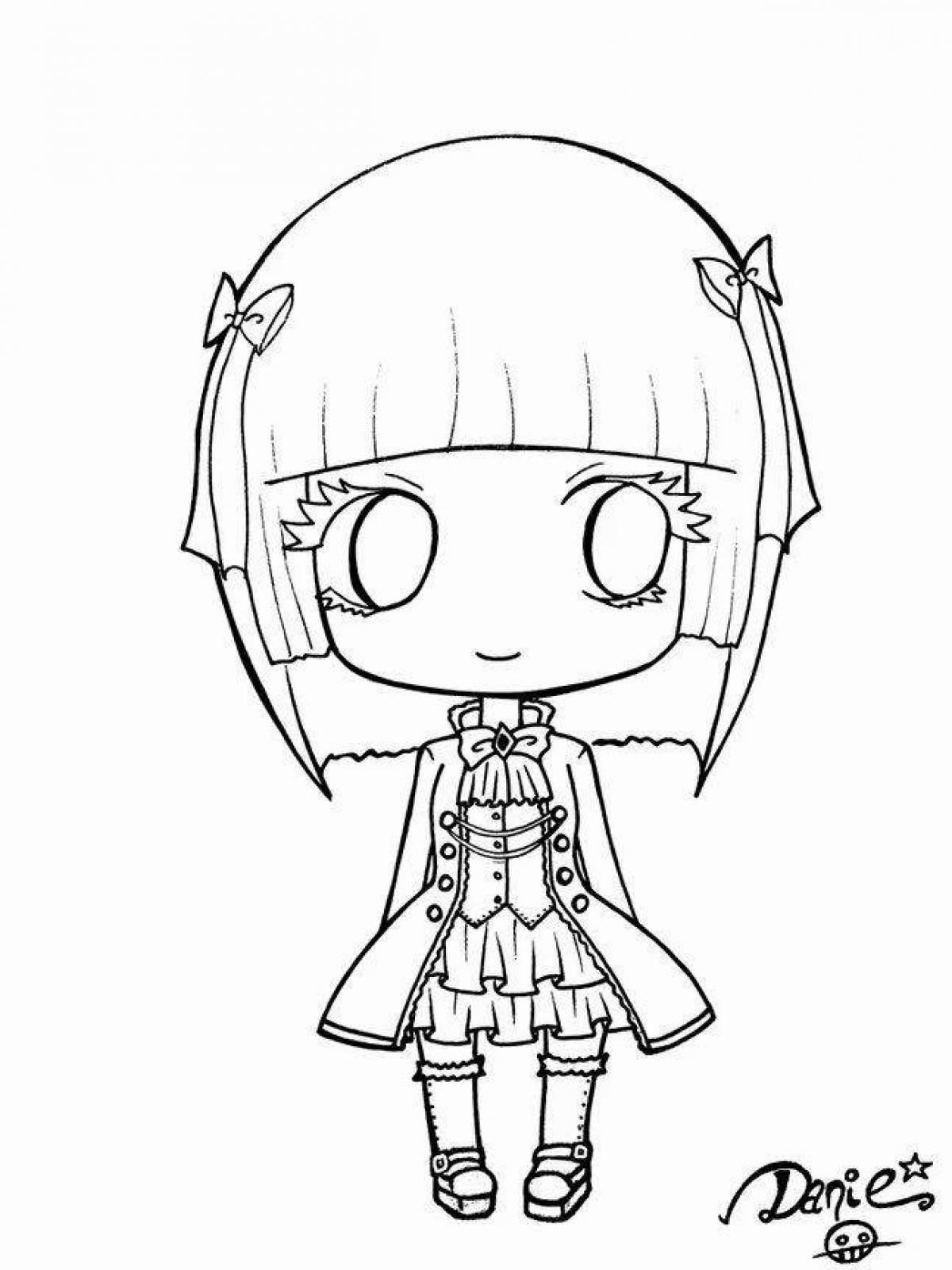Awesome chibi maker coloring page