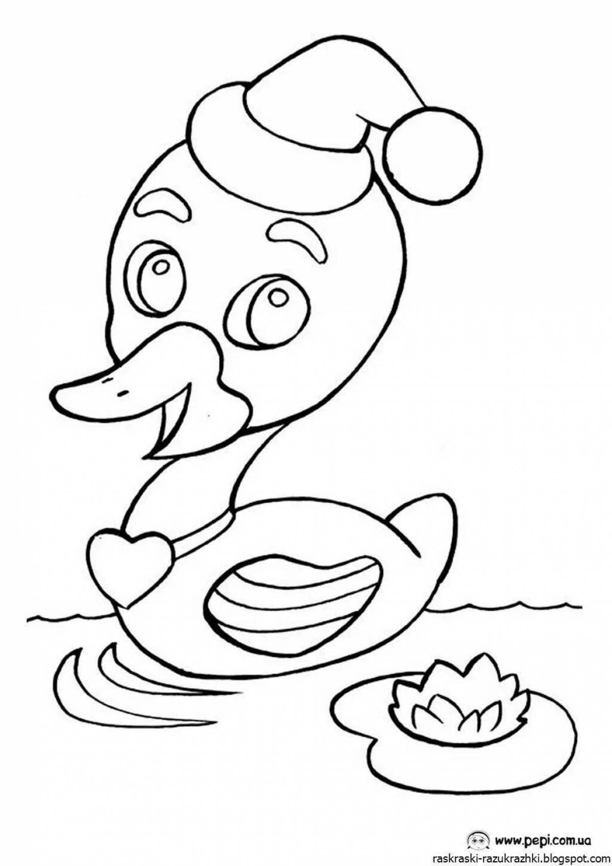 Creative coloring lalafanfan duck