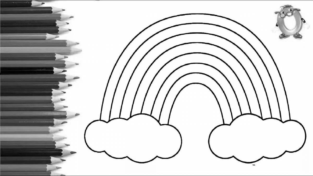 Величественная раскраска радуга