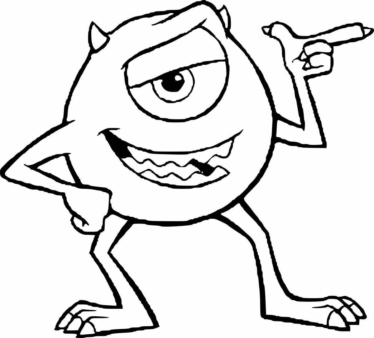 Animated coloring funny monsters