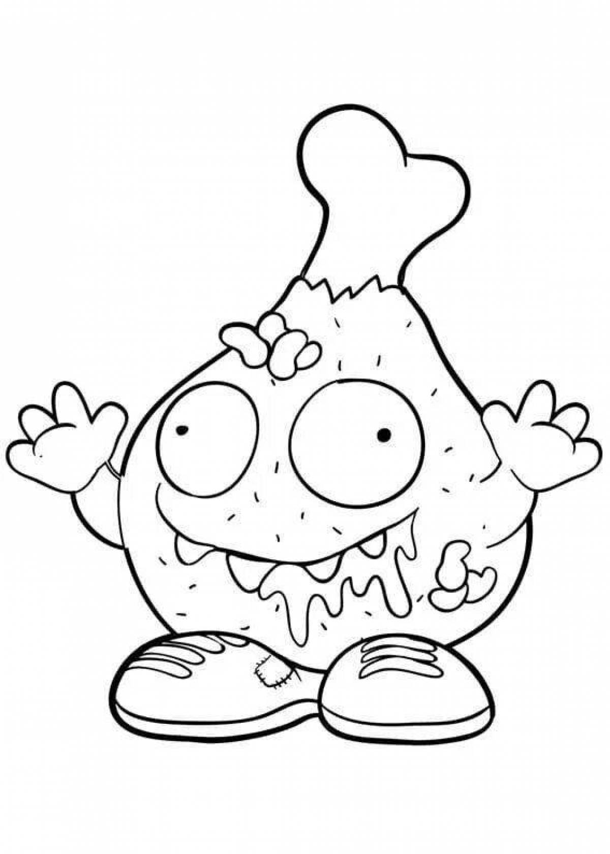 Funny monster coloring pages