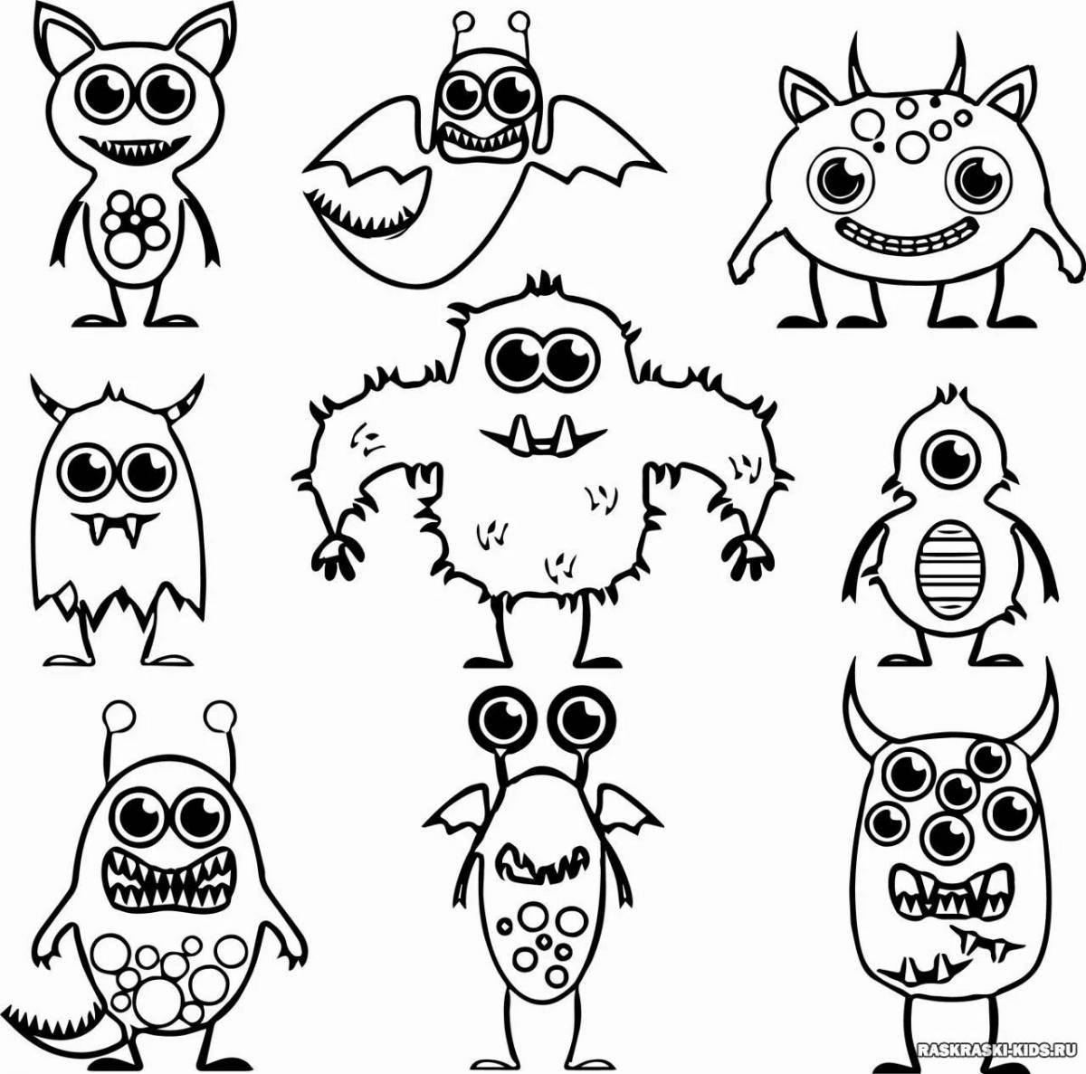 Chipper coloring funny monsters